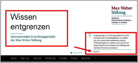 Aktuelle Themen auf der Startseite